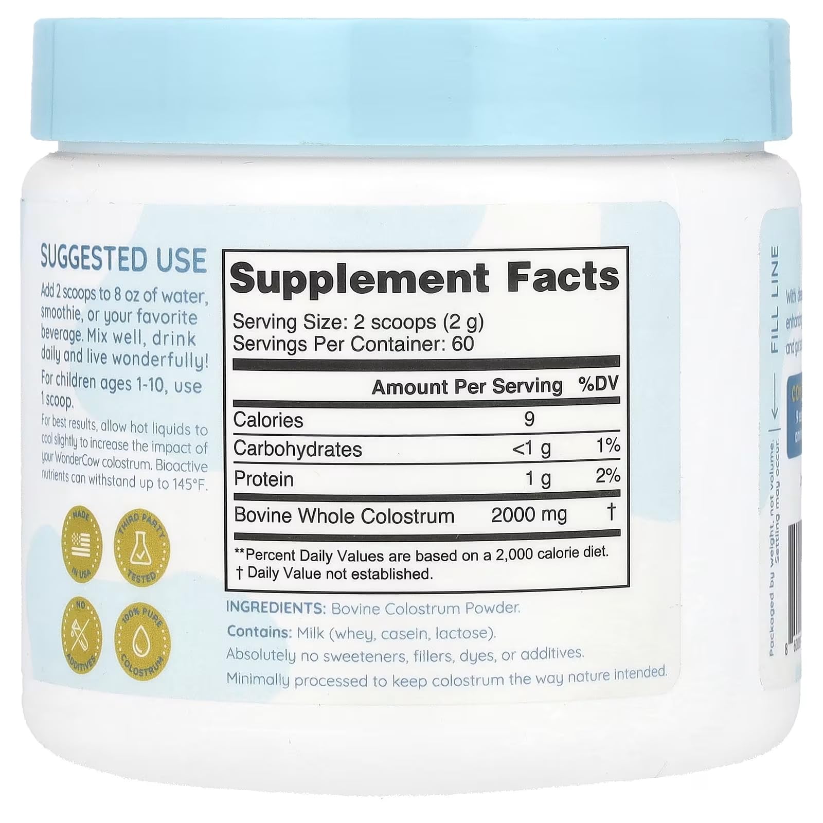 WonderCow Colostrum Powder for Gut Health

