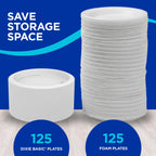 Dixie Basic Disposable Paper Plates by GP PRO - Soak-Proof

