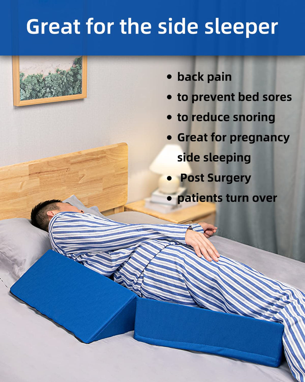 Fanwer Wedge Pillow for Side Sleeping - Multi-Position Wedges

