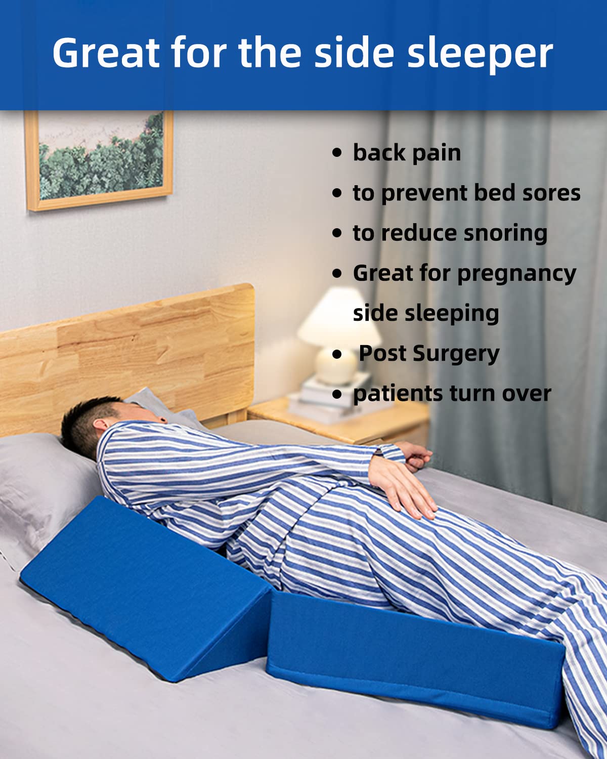 Fanwer Wedge Pillow for Side Sleeping - Multi-Position Wedges

