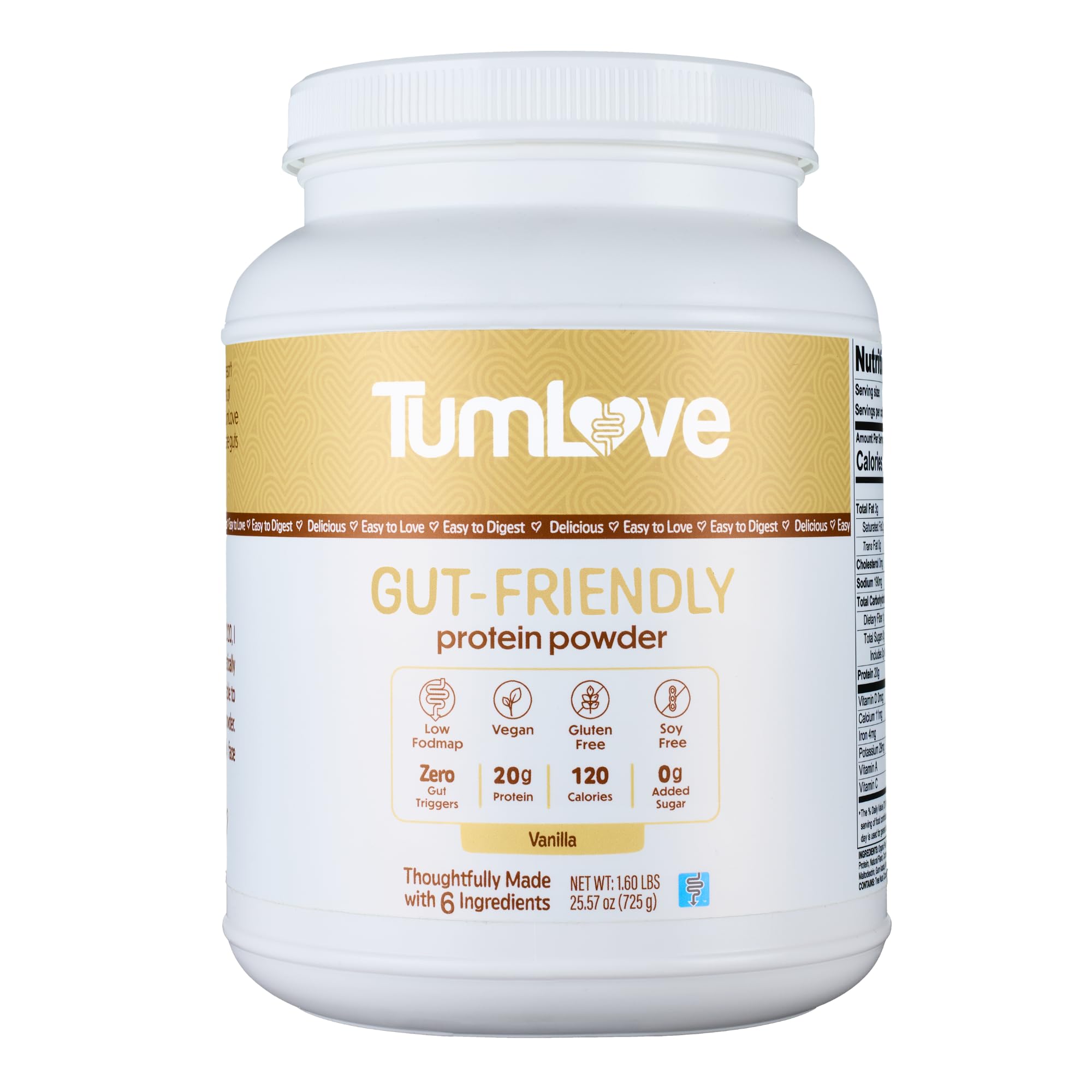TumLove Vegan Protein Powder - Low FODMAP Certified

