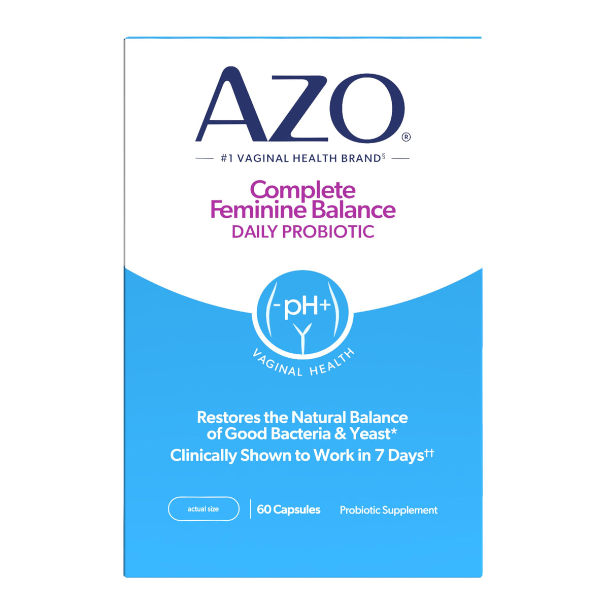 AZO Complete Feminine Balance Daily Vaginal Probiotics for Women