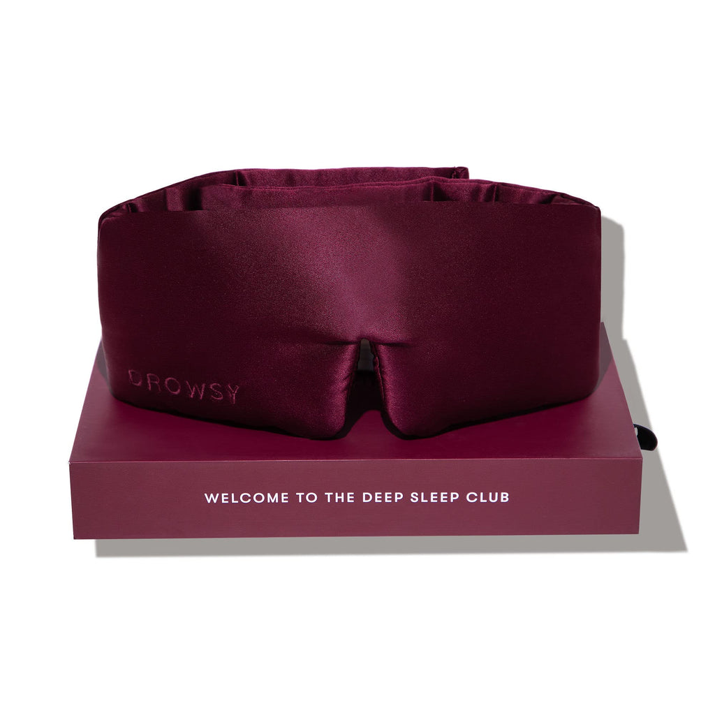 DROWSY Silk Sleep Mask - Face-hugging, padded cocoon in pure Mulberry silk