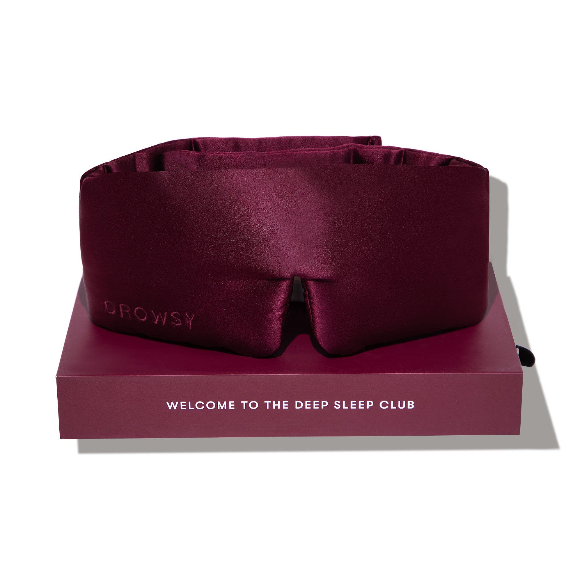 DROWSY Silk Sleep Mask - Face-hugging, padded cocoon in pure Mulberry silk
