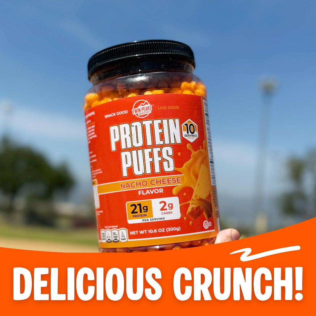 Twin Peaks Protein Puffs – High Protein Keto Snack

