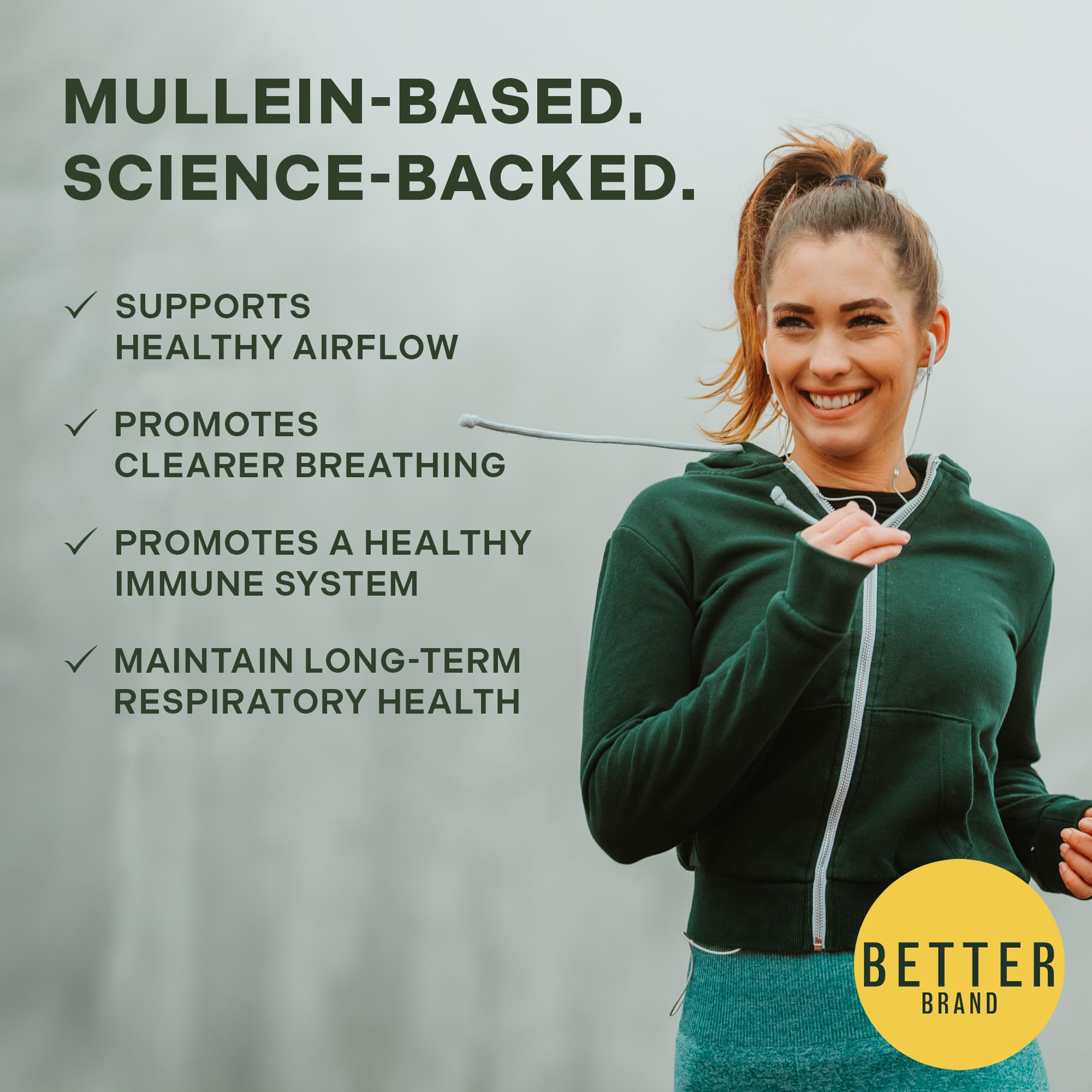 Betterbrand Mullein Gummies for Lung Health | Pear Flavor

