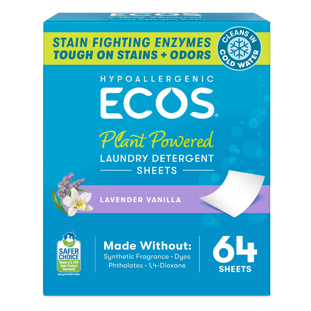 ECOS Laundry Detergent Sheets Lavender Vanilla

