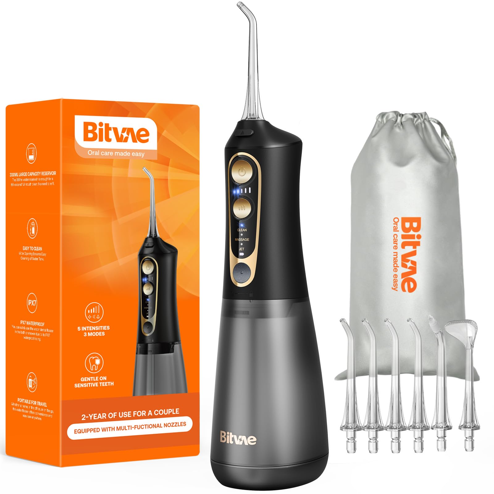 Bitvae C6 Water Dental Flosser Portable Cordless Irrigator