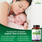 Zazzee USDA Organic Vitex Extract for Hormonal Balance

