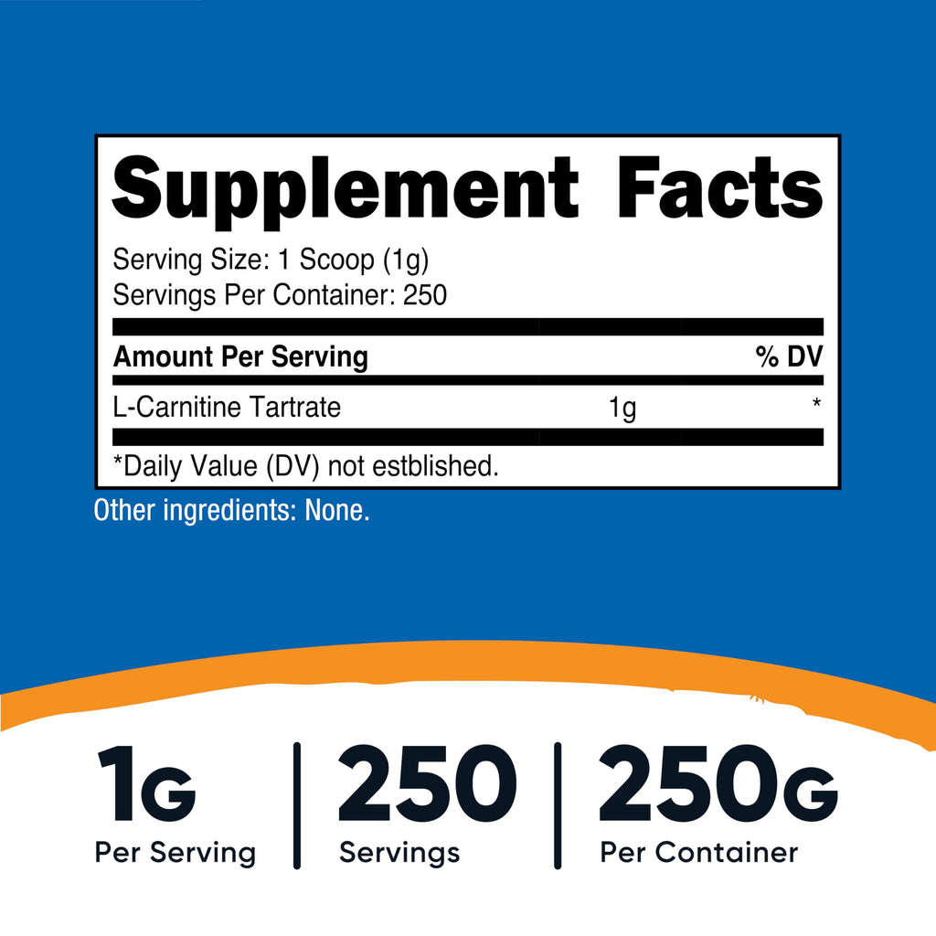 Nutricost L-Carnitine Tartrate Powder - Premium Supplement


