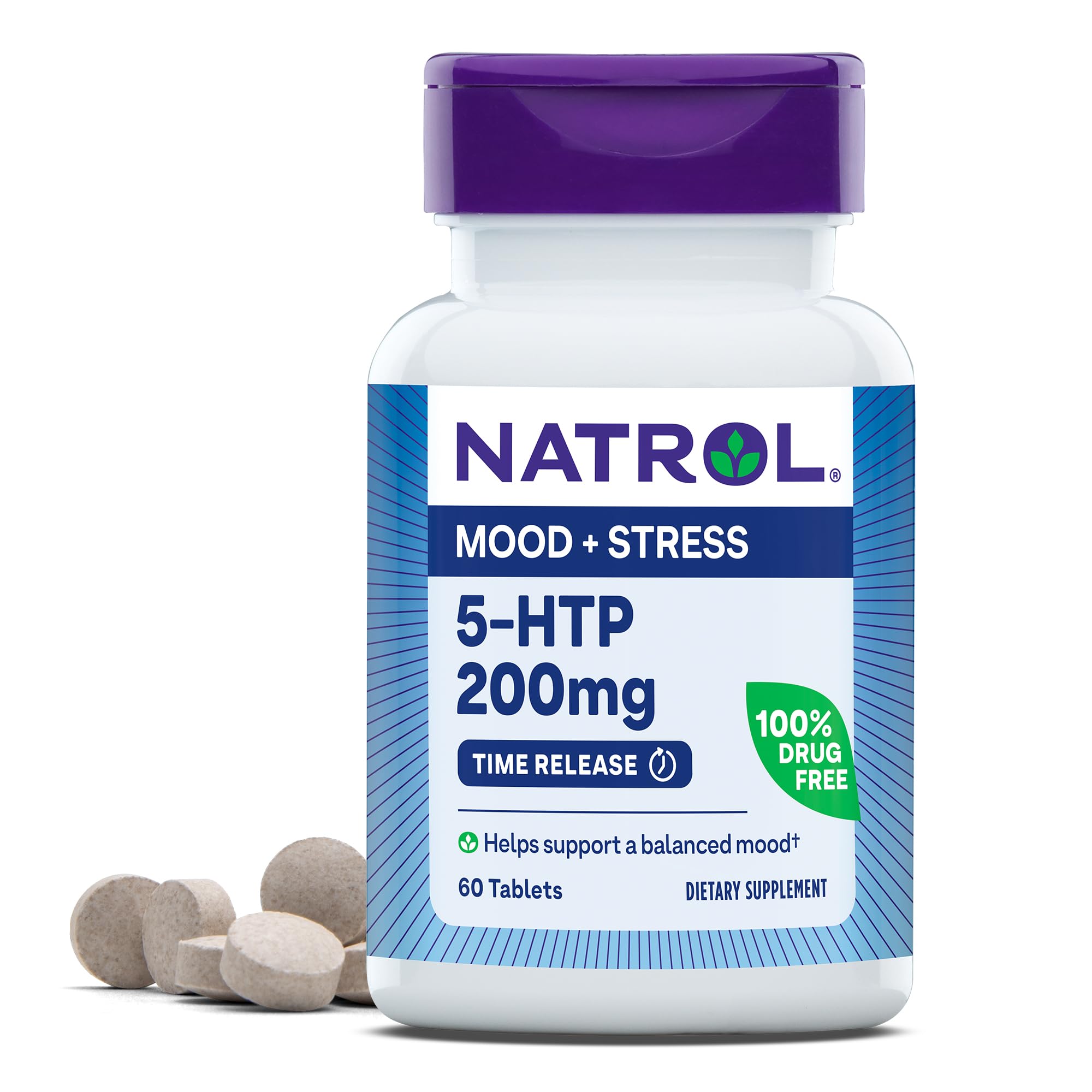 Natrol 5-HTP 200 mg Time Release Mood Support | Drug-Free

