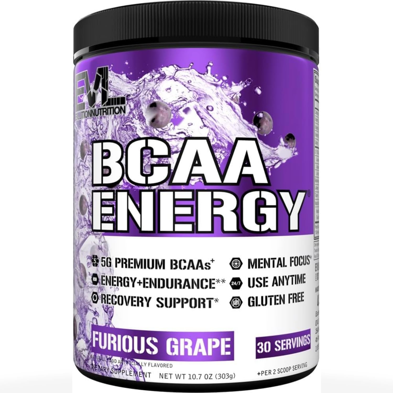 EVL BCAAs Amino Acids Powder Energy Pre Workout & Recovery