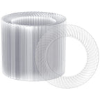 FOCUSLINE Clear Plastic Plates Heavy Duty Disposable

