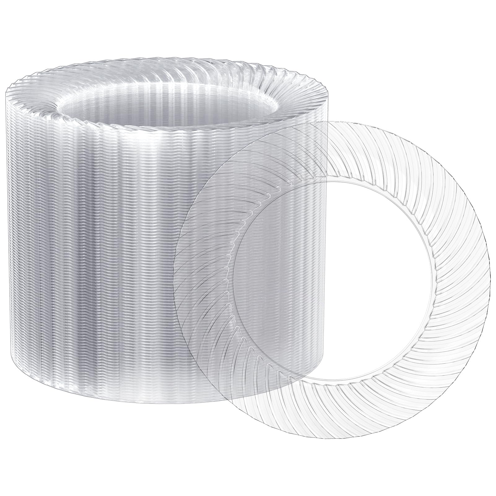FOCUSLINE Clear Plastic Plates Heavy Duty Disposable


