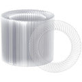 FOCUSLINE Clear Plastic Plates Heavy Duty Disposable Partyware