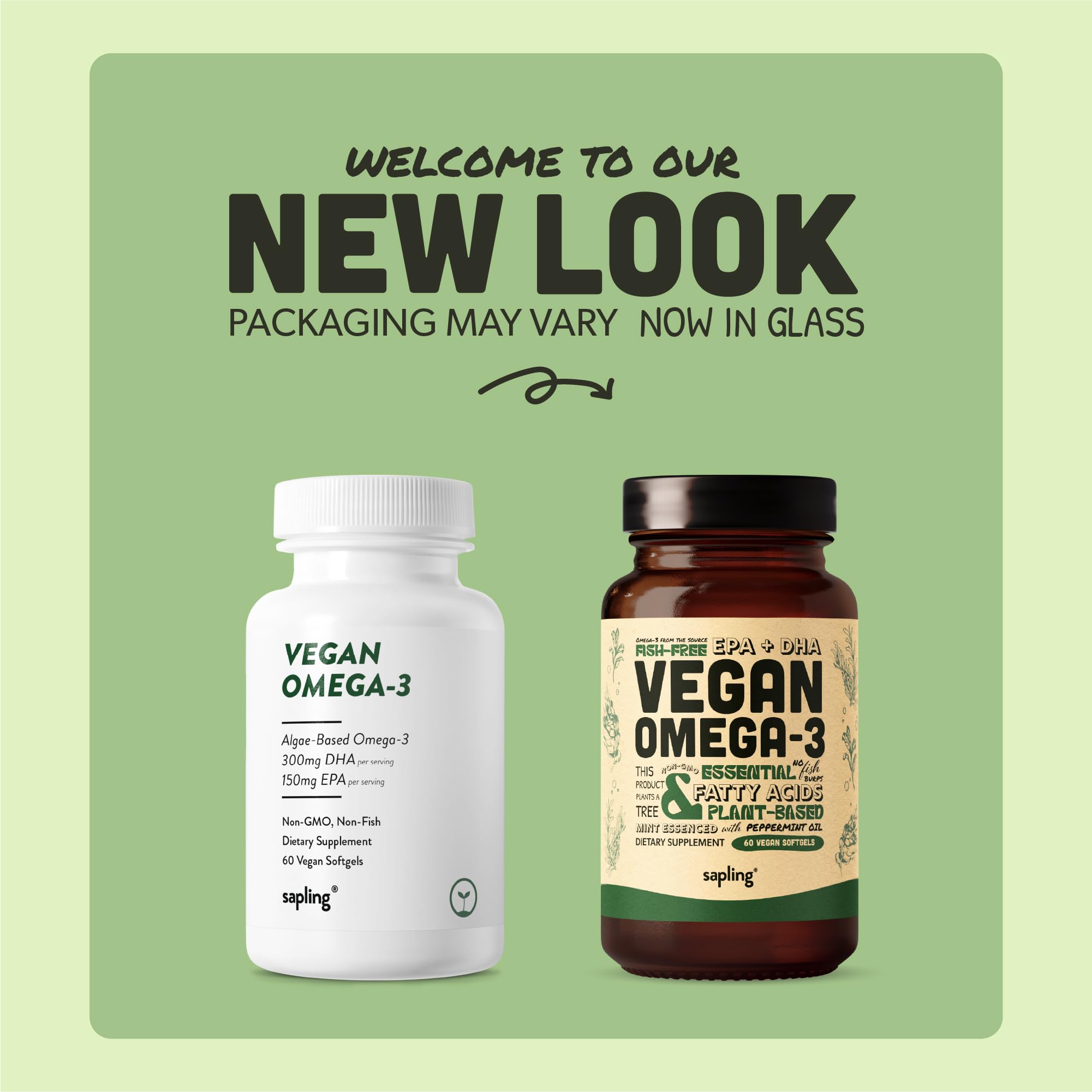 Sapling Vegan Algae Omega-3 | Heart-Brain Support

