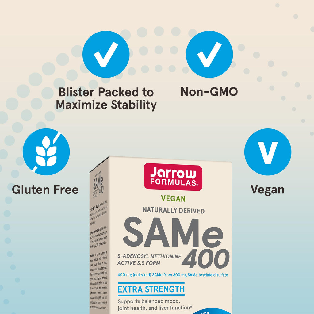 Jarrow SAM-e 400 mg Supplement for Joint Health & Mood

