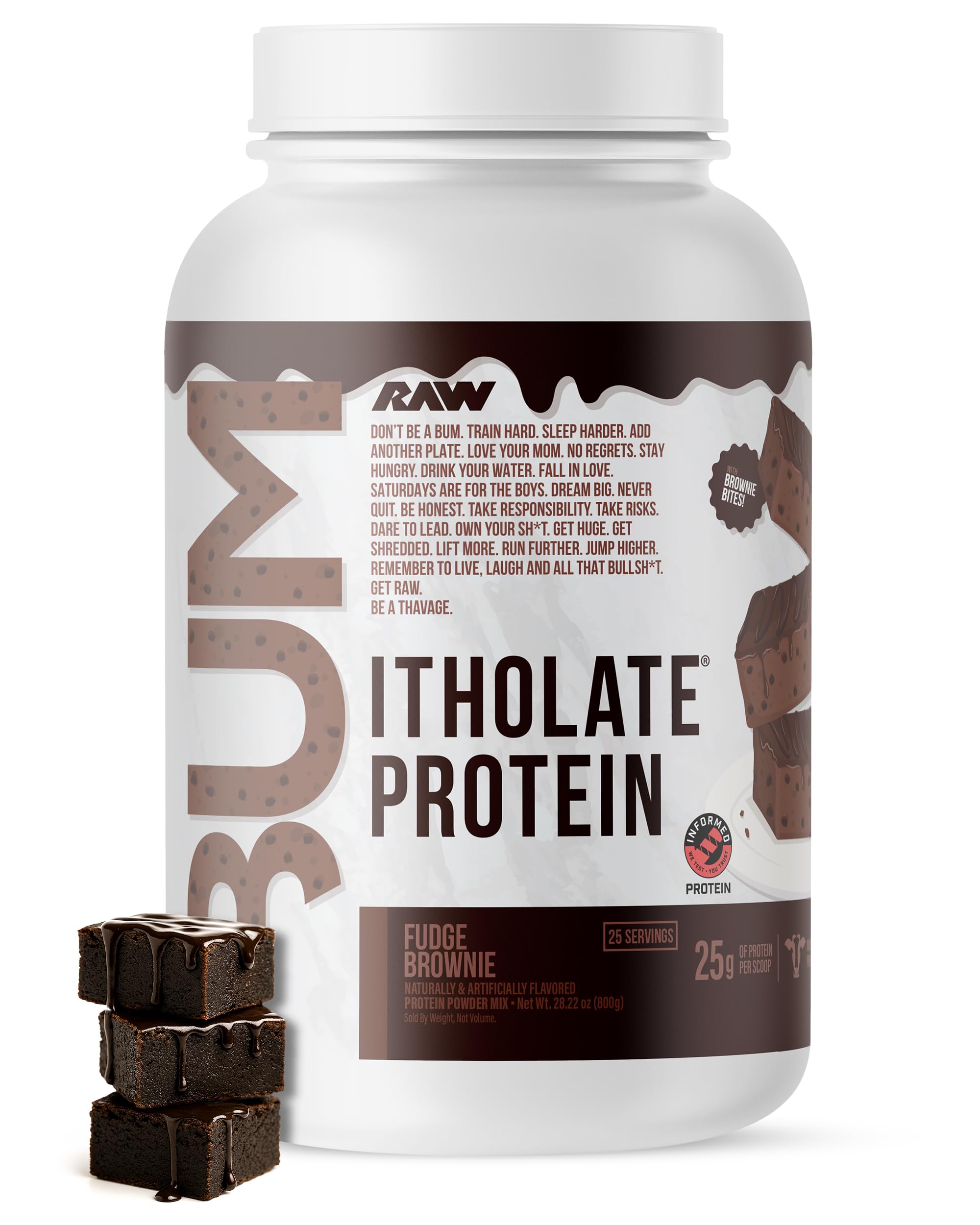 RAW Whey Isolate Protein Powder - Grass-Fed Low Fat Low Carb - 25 Servings