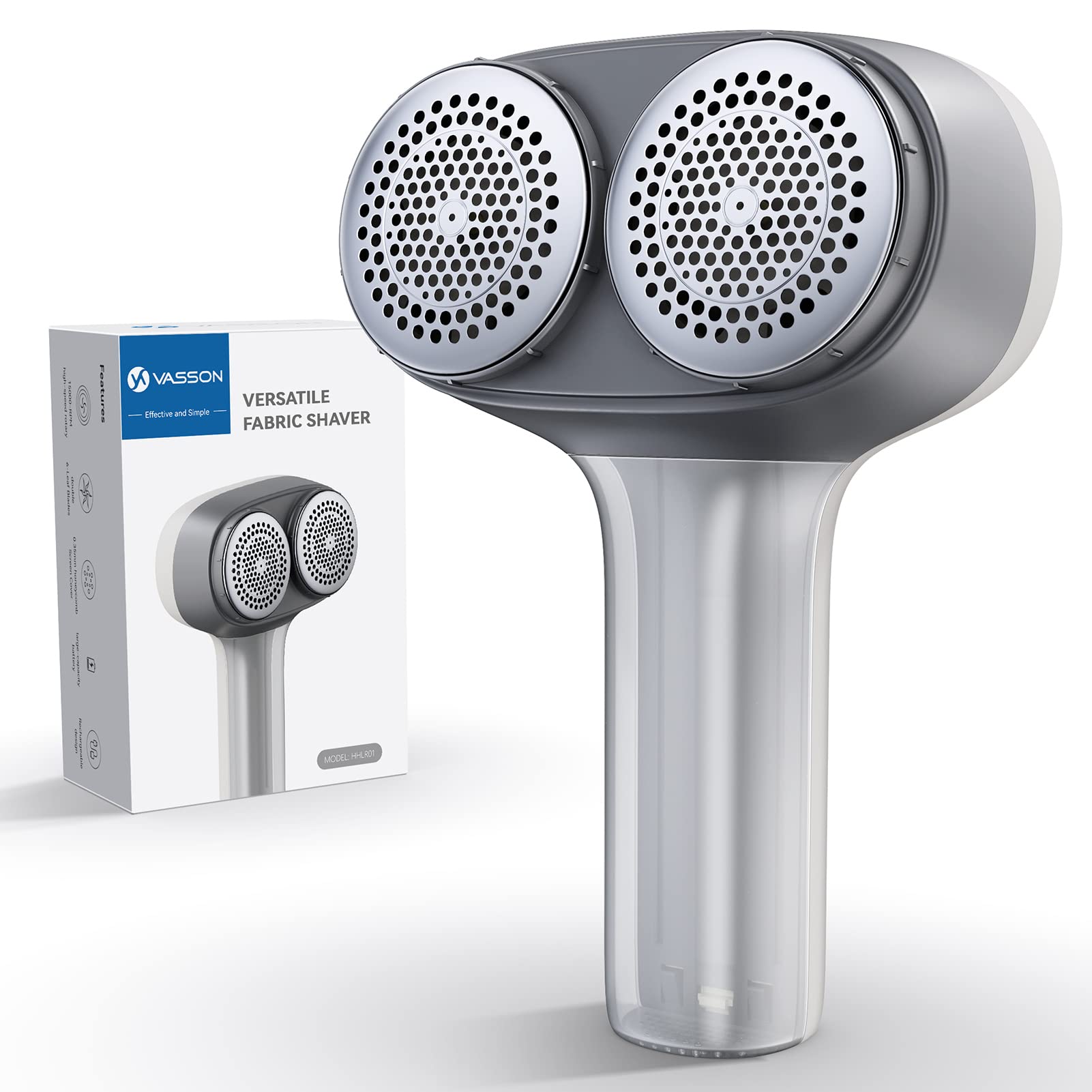 VASSON Fabric Shaver - Electric Lint Remover with Dual-Head

