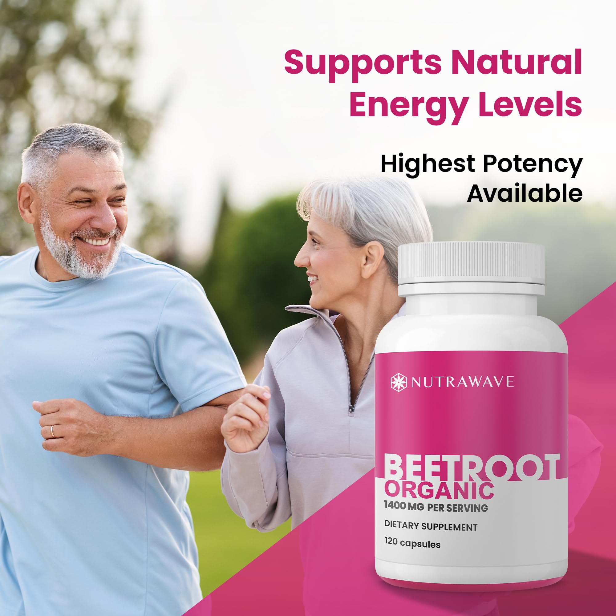 Nutra Wave Organic Beet Root Capsules Non-GMO Vegan

