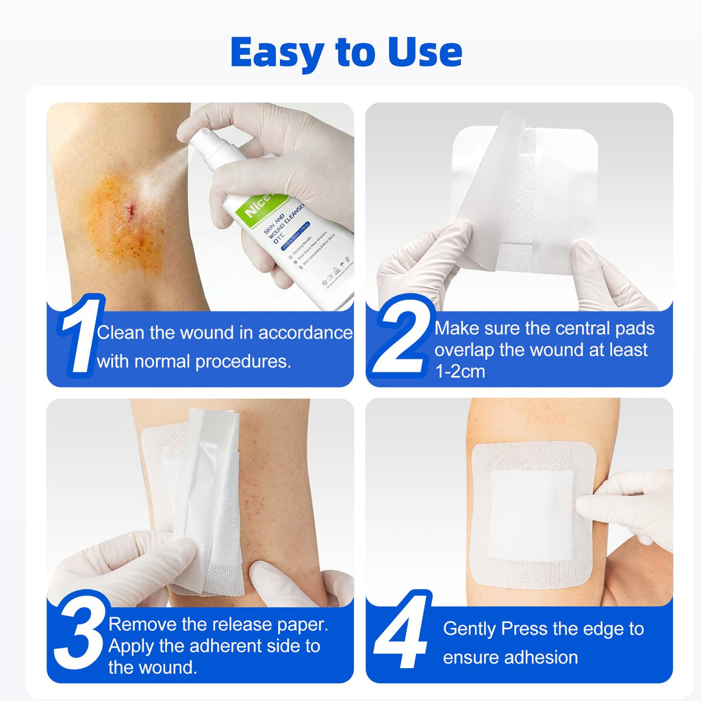 Niceful Adhesive Gauze Island Dressing – Sterile Wound Pad

