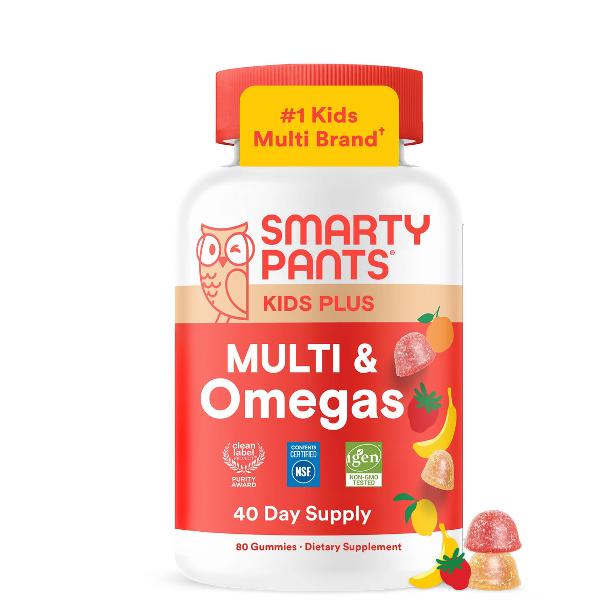 SmartyPants Kids Multivitamin Gummies with Omega-3 DHA/EPA - Gluten Free