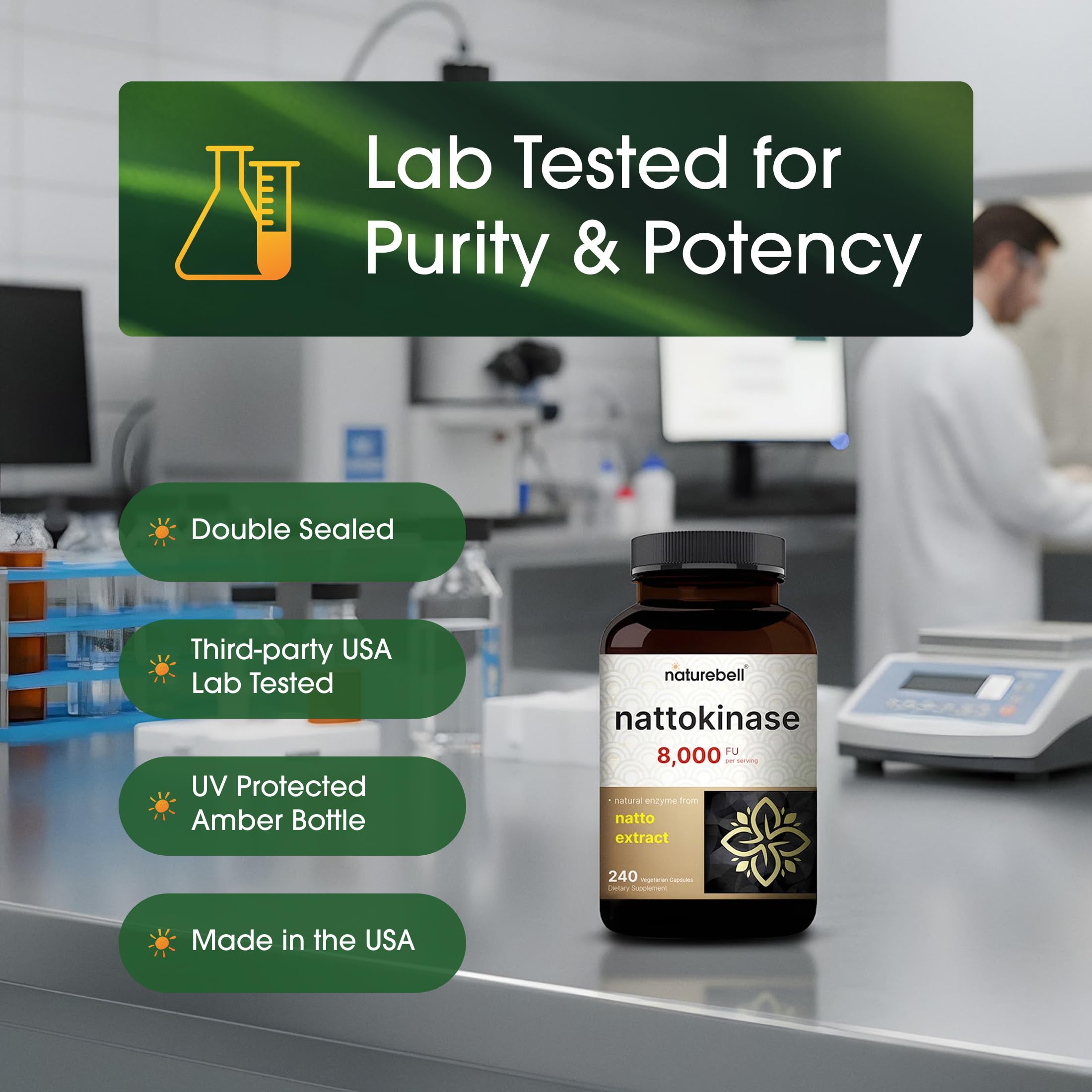NatureBell Nattokinase Supplement - Heart Health Support

