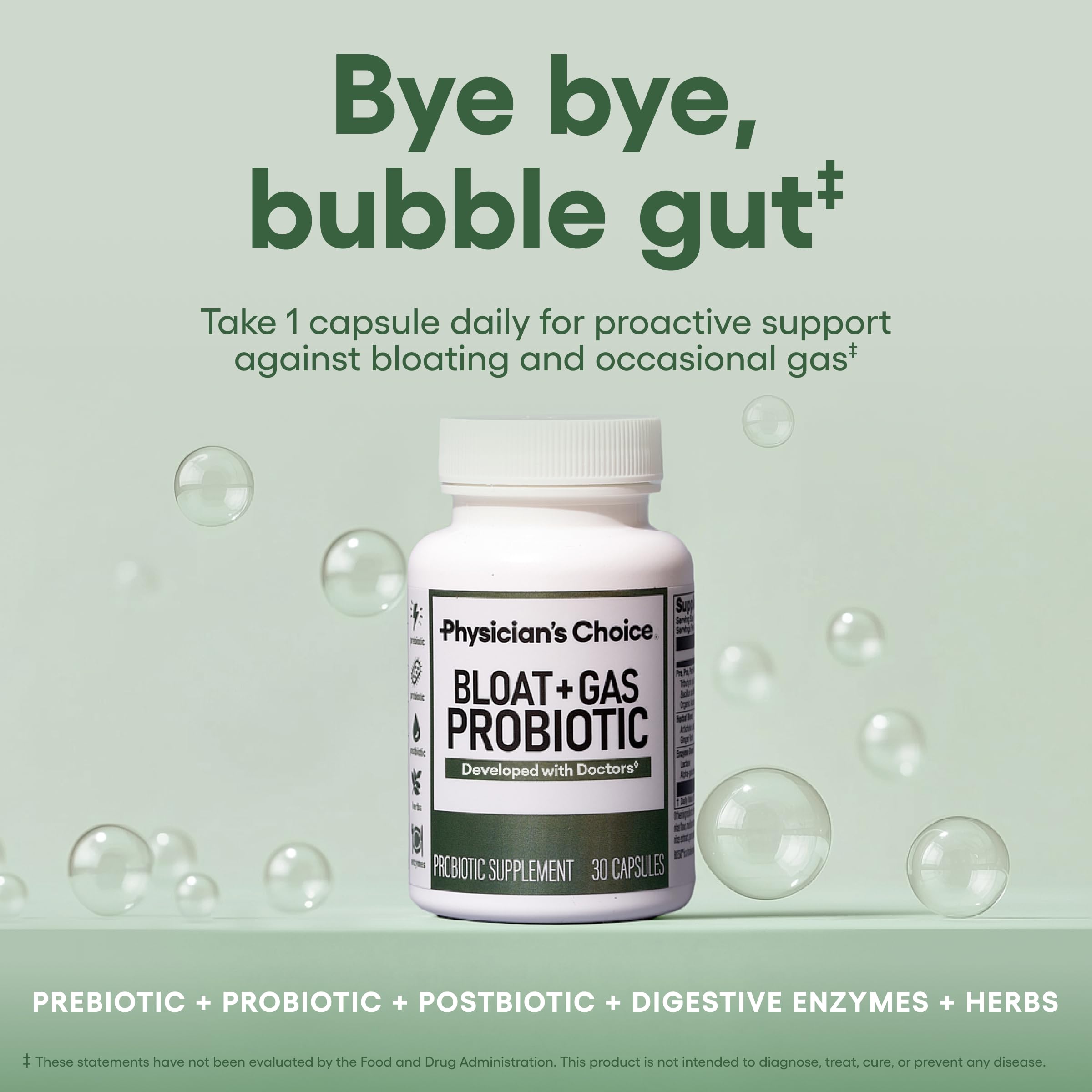 Physician's Choice Five-in-One Bloat Probiotic Support


