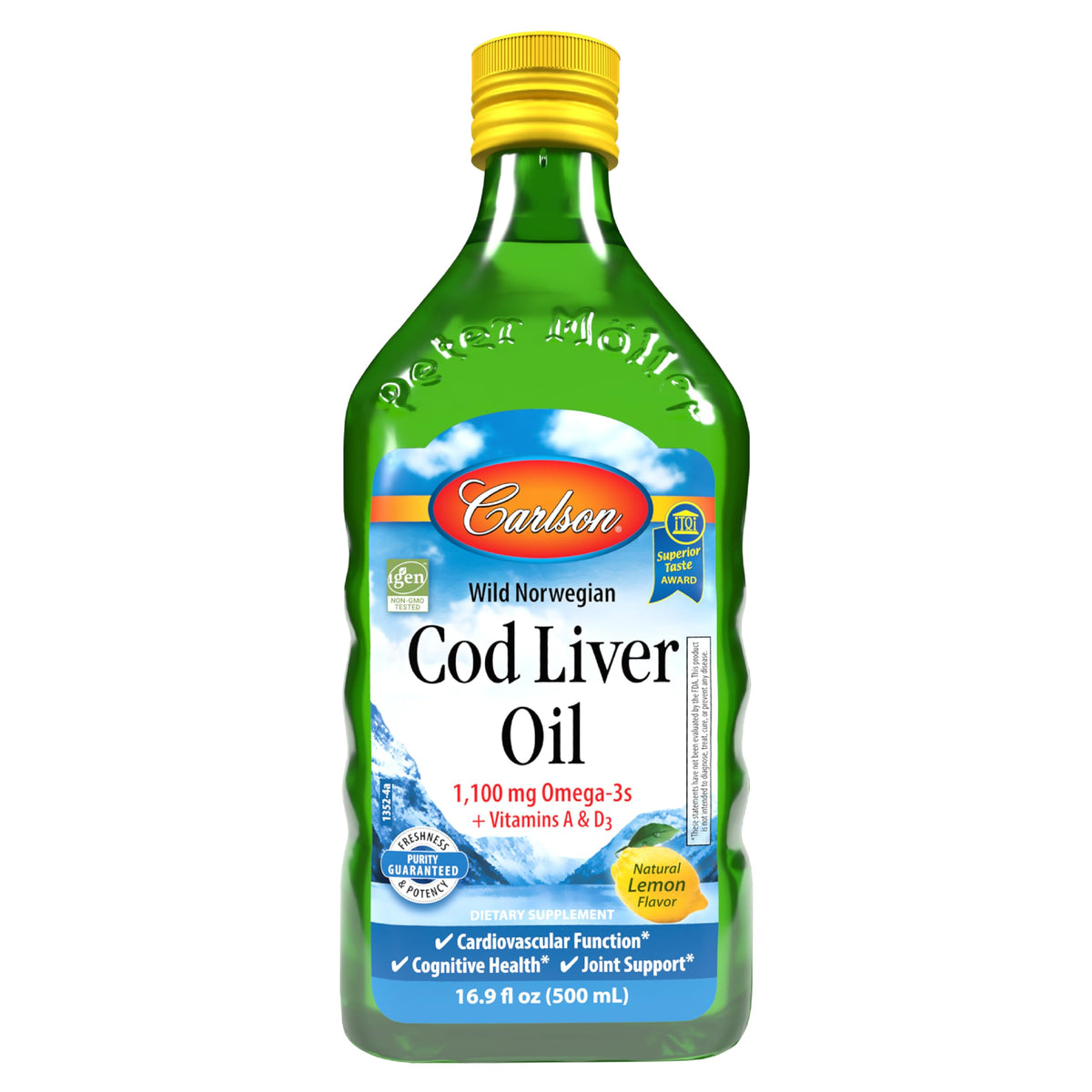 Carlson Cod Liver Oil 1100 mg Omega-3 Liquid Supplement