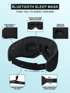 LC-dolida Sleep Headphones Eye Mask with Bluetooth Audio

