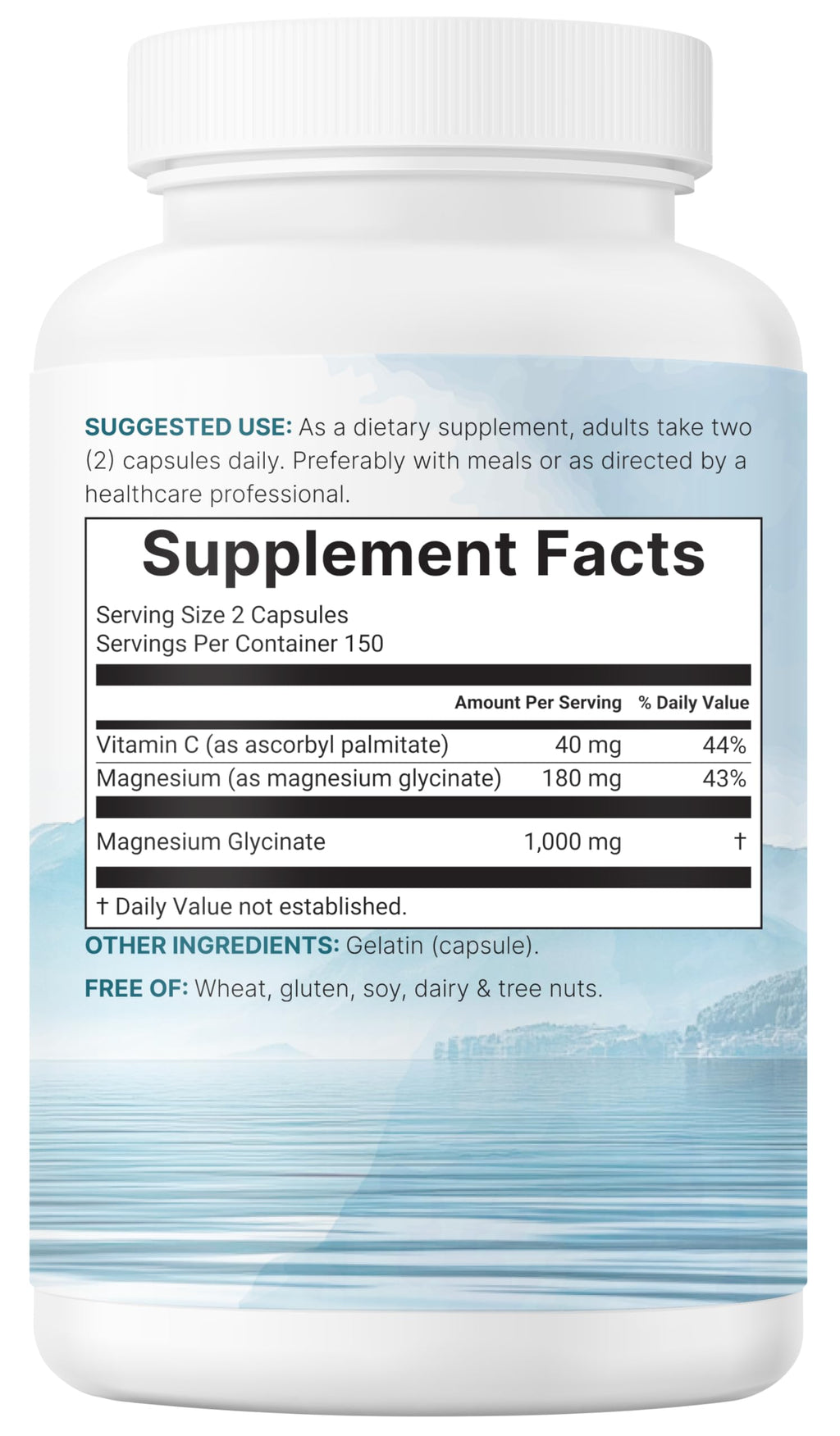 Micro Ingredients Magnesium Glycinate with Vitamin C Non-GMO

