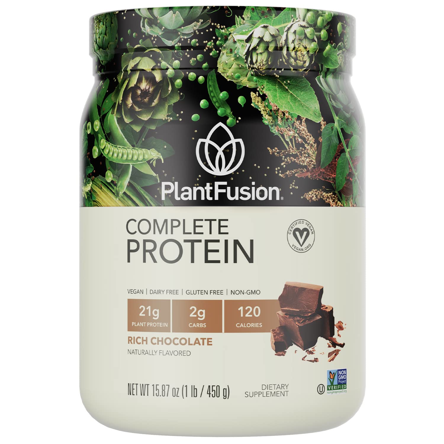 PlantFusion Complete Vegan Protein Powder with BCAAs