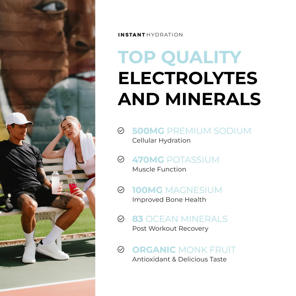 Instant Hydration Electrolytes Powder Packets


