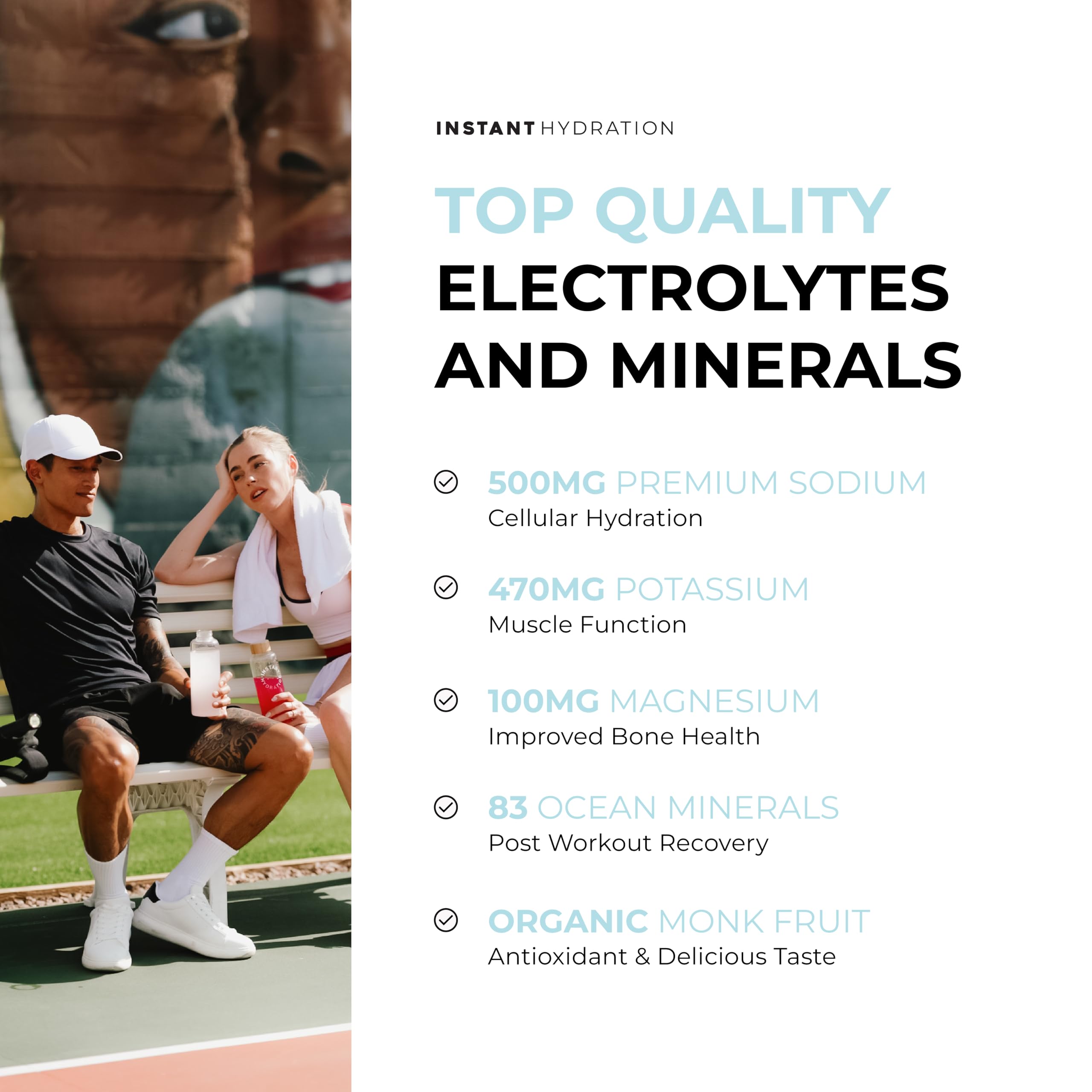 Instant Hydration Electrolytes Powder Packets

