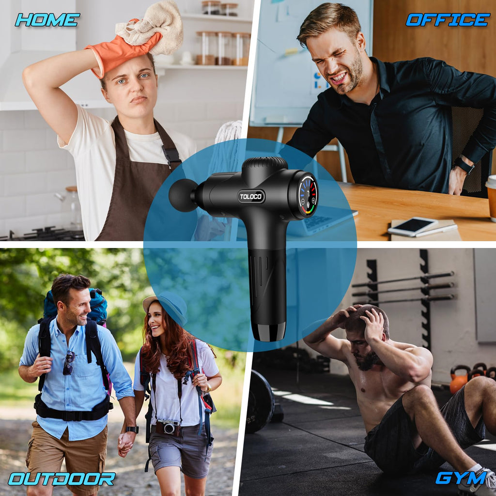 TOLOCO Massage Gun Deep Tissue Percussion – 7 Speeds

