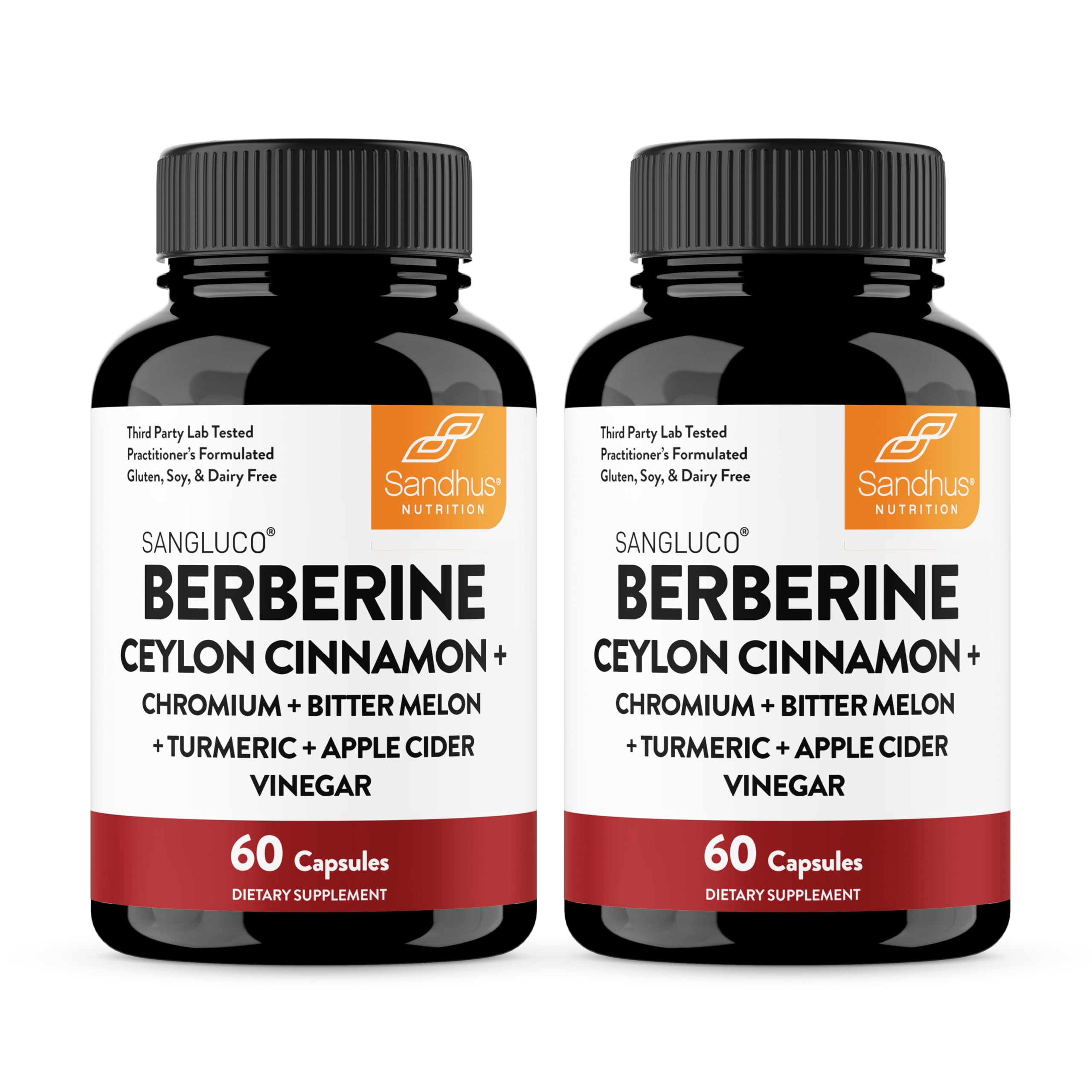 Sangluco Berberine Cinnamon Chromium Turmeric Apple Cider Vinegar Bitter Melon Supplement