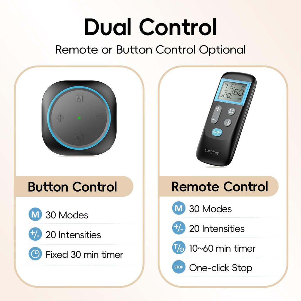 Comfytemp Wireless TENS EMS Muscle Stimulator - Pain Relief


