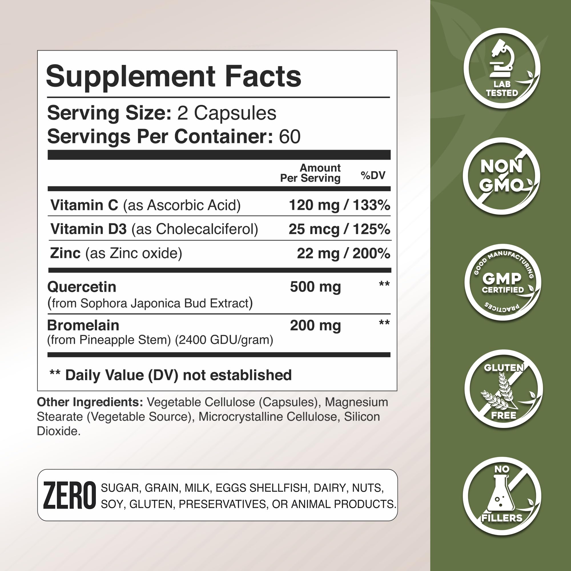 Quercetin with Bromelain Immune Capsules by Gade Nutrition


