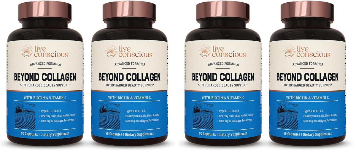 Live Conscious Beyond Collagen Multi-Collagen Capsules with Biotin & Vitamin C