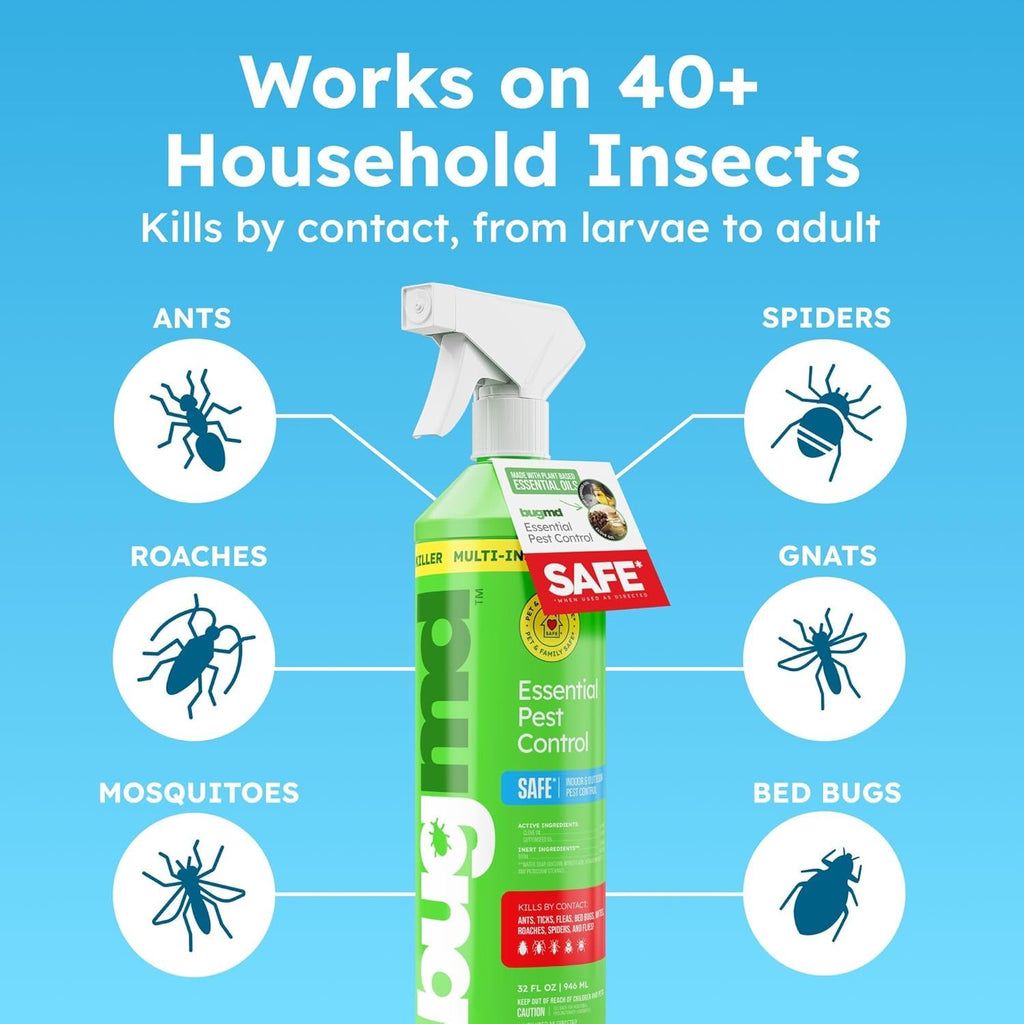 BugMD Ant Killer & Bug Spray for Indoor & Outdoor Pests

