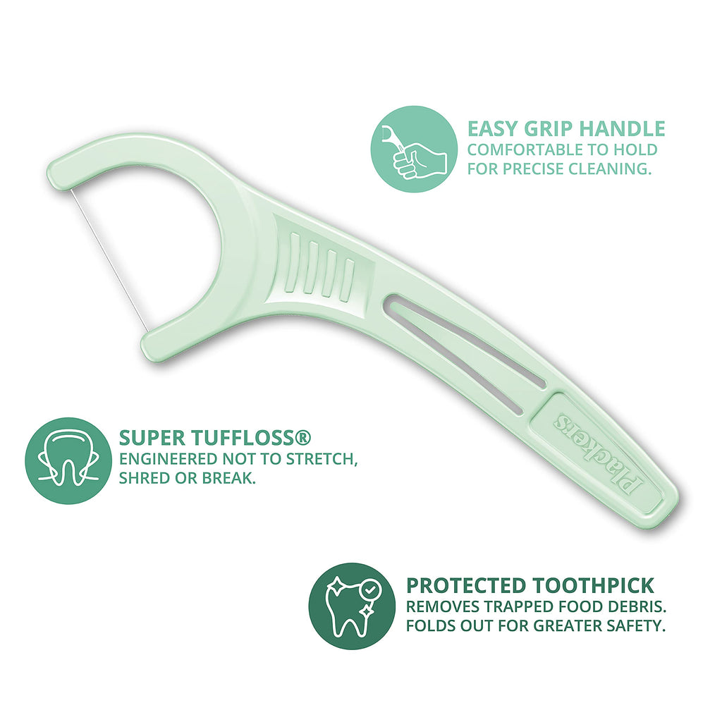 Plackers Micro Mint Dental Flossers with Fold-Out Toothpick

