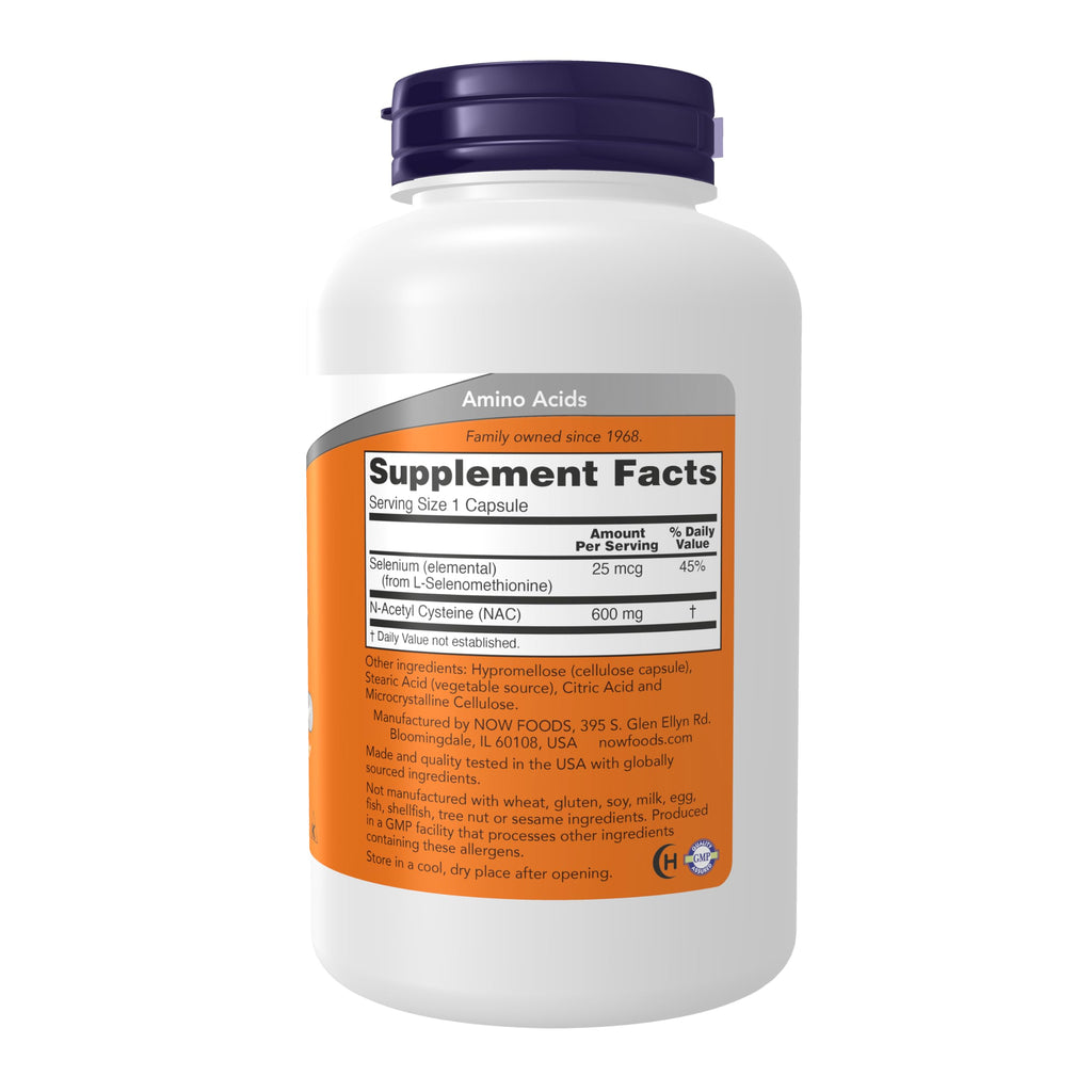 NOW NAC with Selenium 600 mg Vegetarian Capsules

