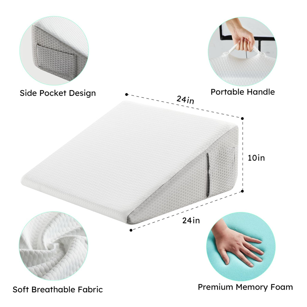 Bedluxe Wedge Pillow for Reflux Relief and Comfort


