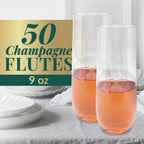 Reli. Plastic Champagne Flutes - Shatterproof & BPA-Free

