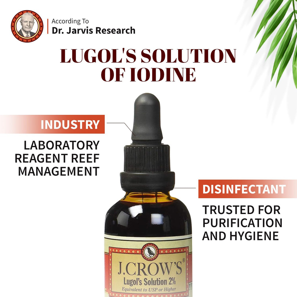 J.CROW'S Lugol's Iodine 2% Solution – Premium Iodine Liquid

