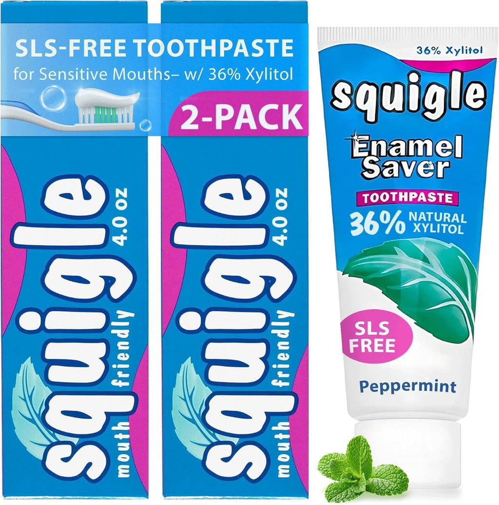 Squigle Enamel Saver Toothpaste for Canker Sore Care

