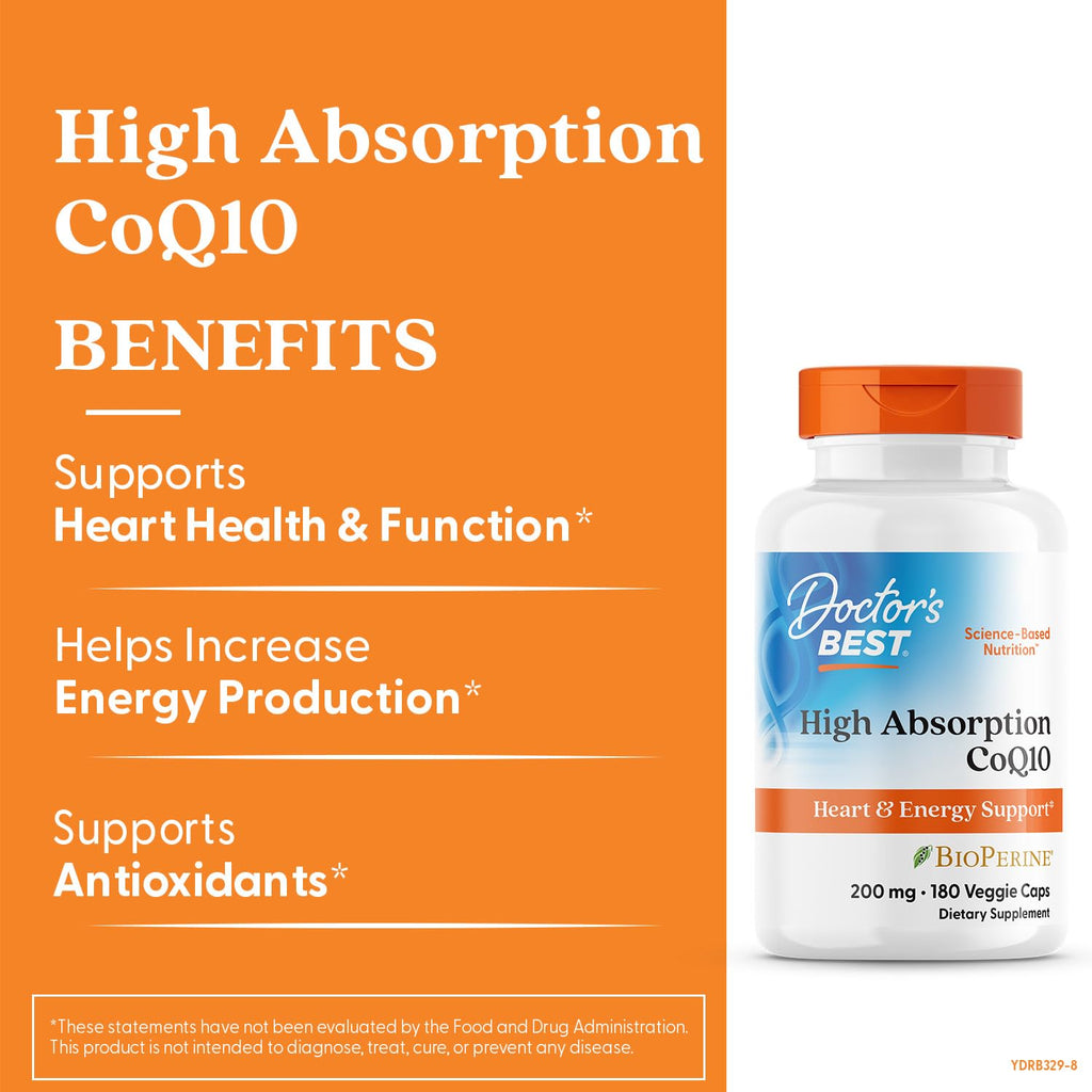 Doctor's Best CoQ10 200 mg with BioPerine - High Absorption

