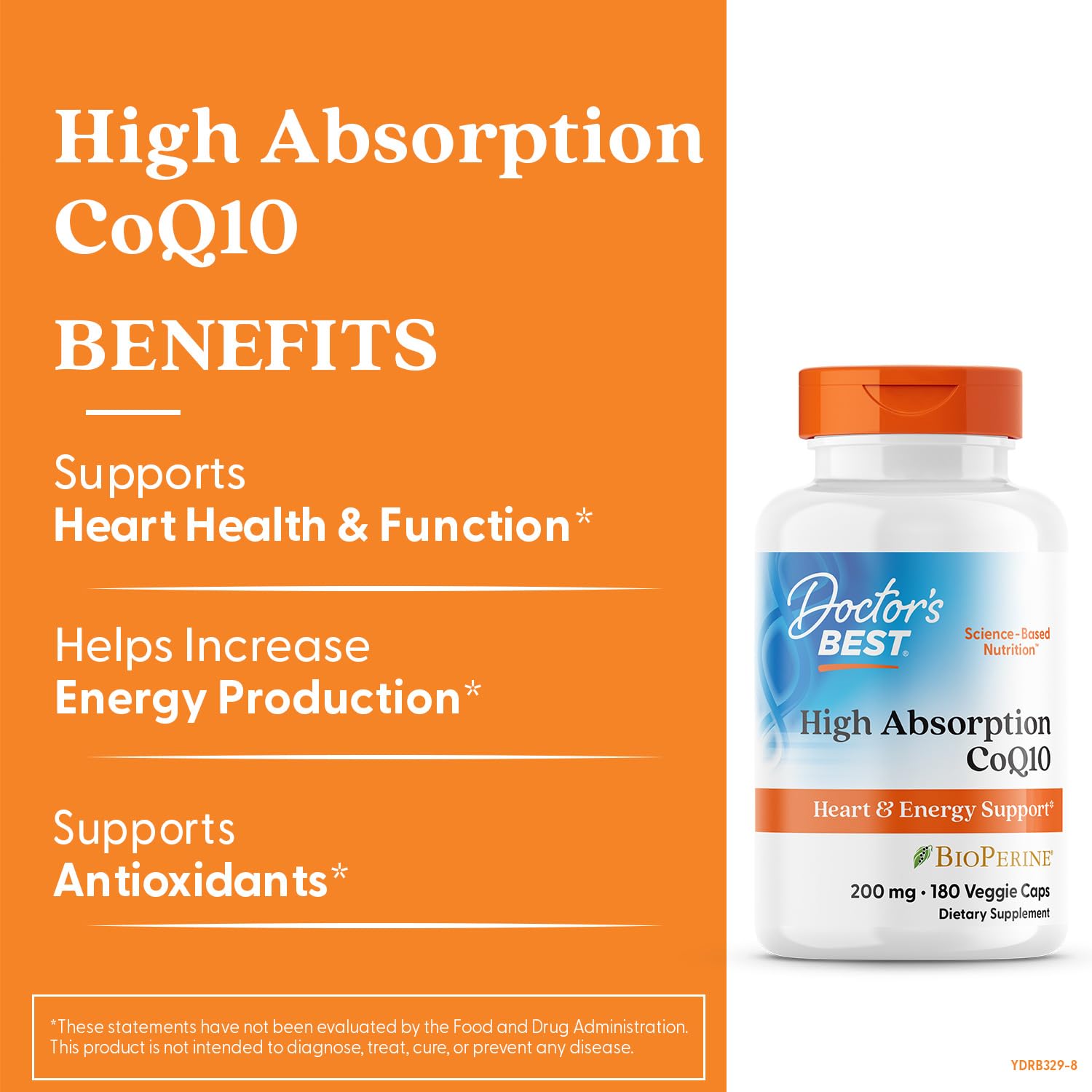 Doctor's Best CoQ10 200 mg with BioPerine - High Absorption

