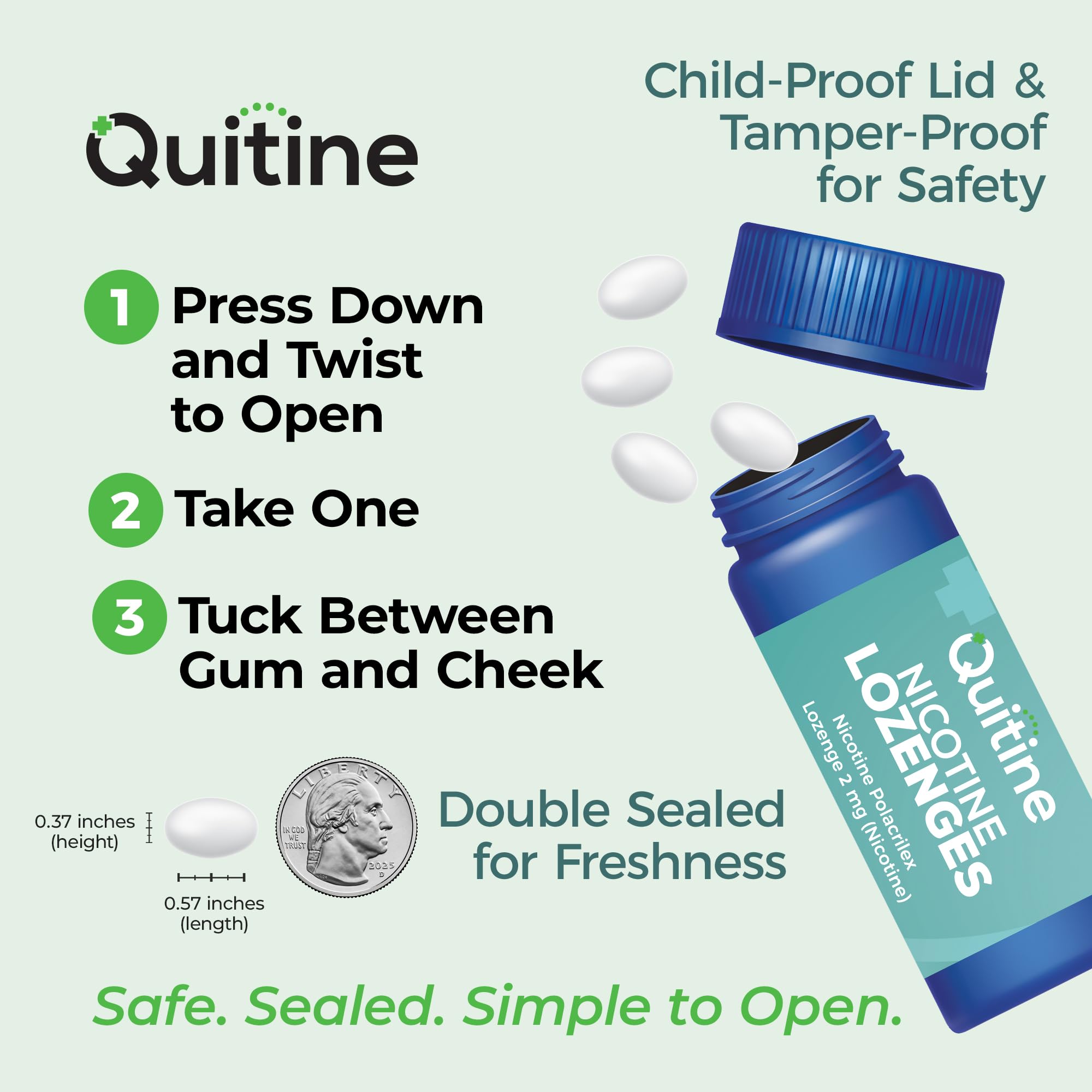 Quitine Nicotine Lozenges – OTC Cessation Aid


