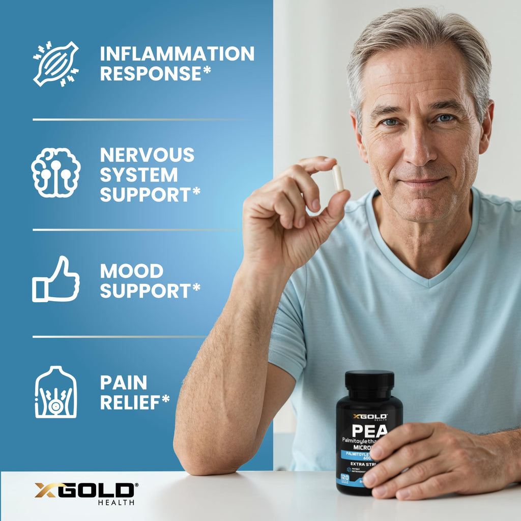 X Gold Health Palmitoylethanolamide PEA 600 mg Micronized

